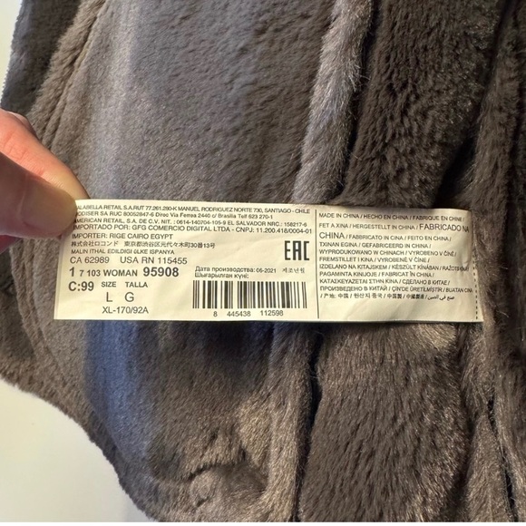 Mango Oversized Aviator Jacket with Shearling Lining NEVER WORN no tags - Picture 9 of 9